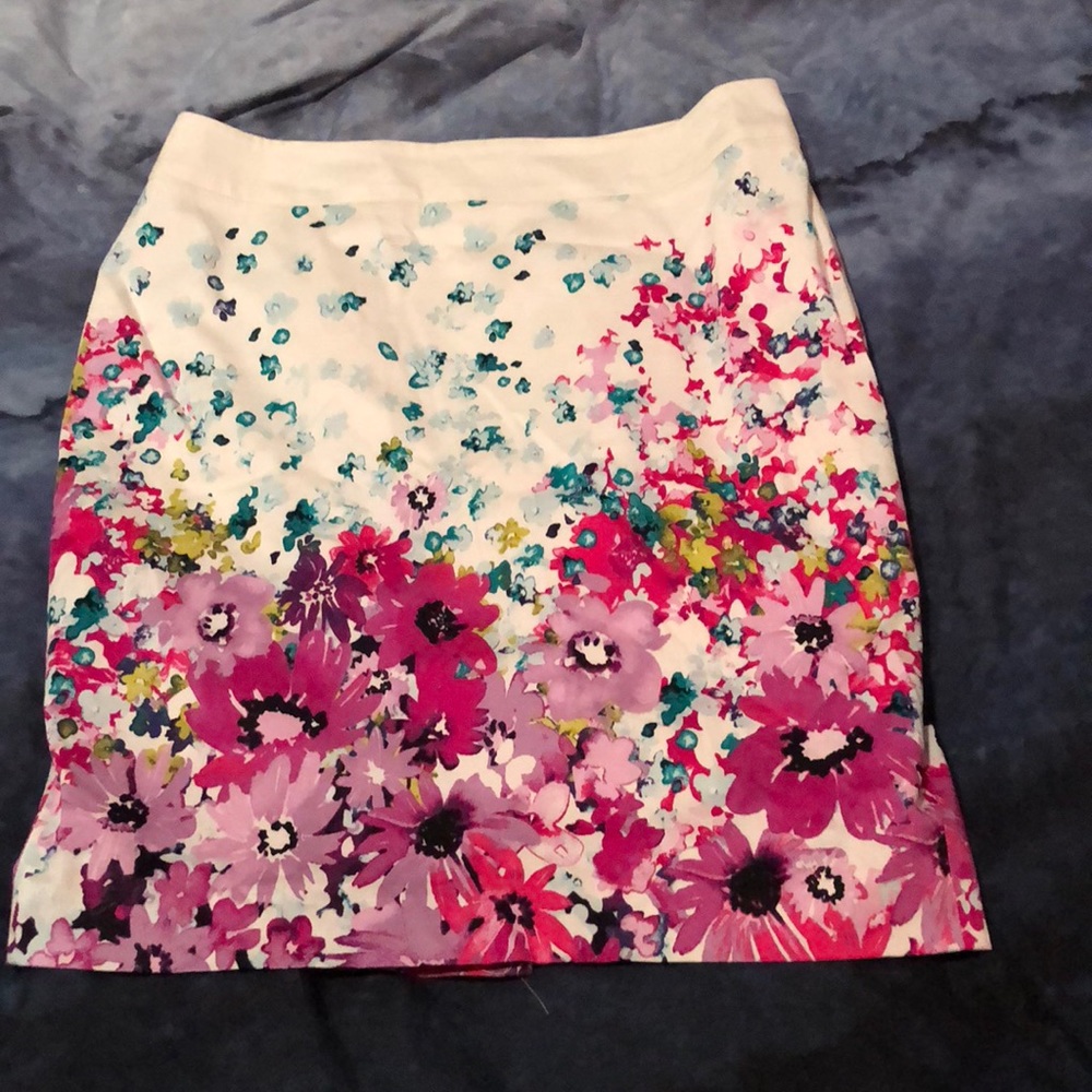 floral pencil skirt